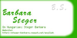 barbara steger business card
